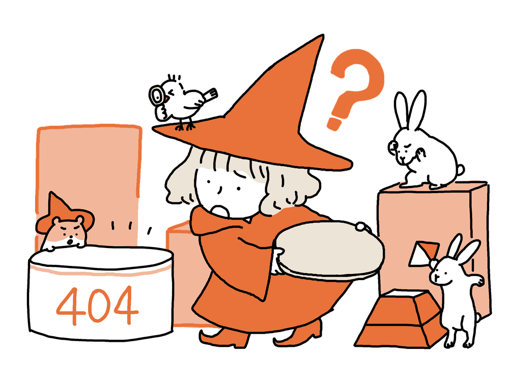 404エラーやリダイレクトを自動検出するイメージイラスト